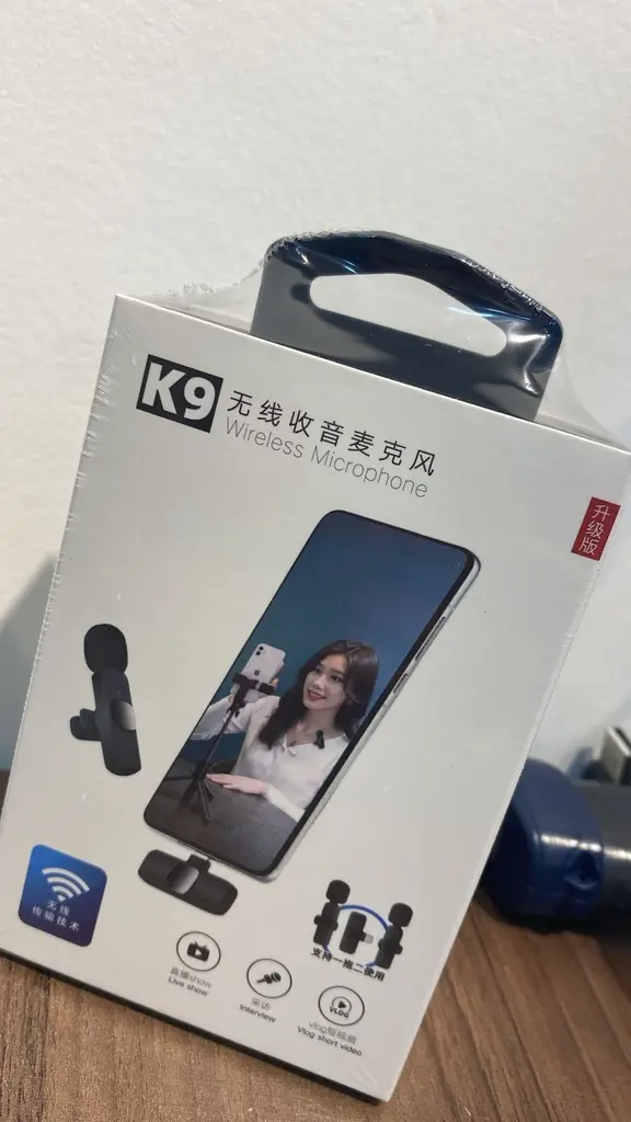 Microfone 2 Mic K9-TC-2IN2
