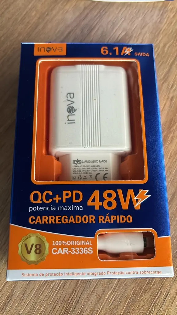 [7899085712150] Carregador C/Cabo V8 CAR-3336S