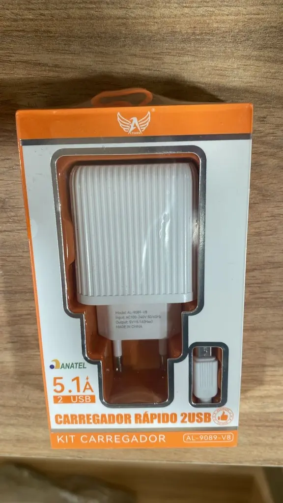 [7898812390890] Carregador Rapido 2USB V8 AL-9089-V8