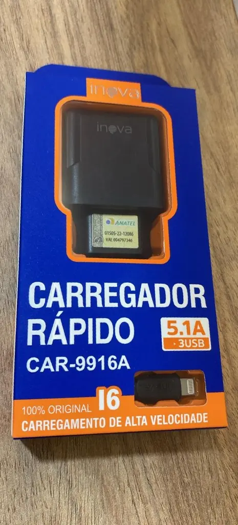 [7899085490539] Carregador Rápido IP CAR-9916A