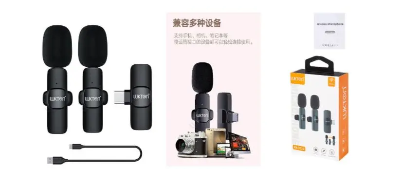 [7548765156462] Microfone 2 Mic K9-TC-2