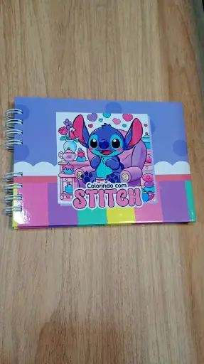 Caderno Desenho Stitch Lilás	